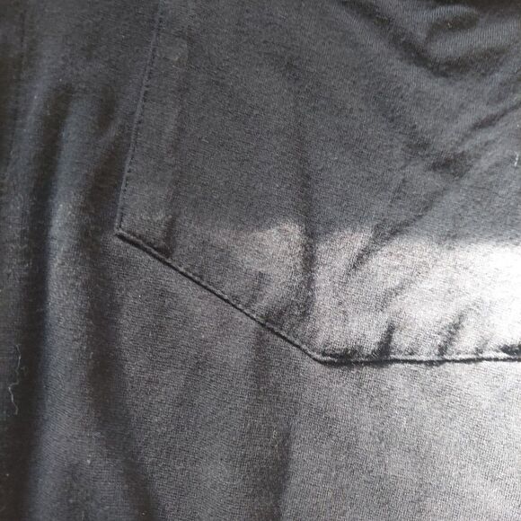 Survival Black Viscose Button Front Top Long Sleeve Sz Small - Picture 5 of 9